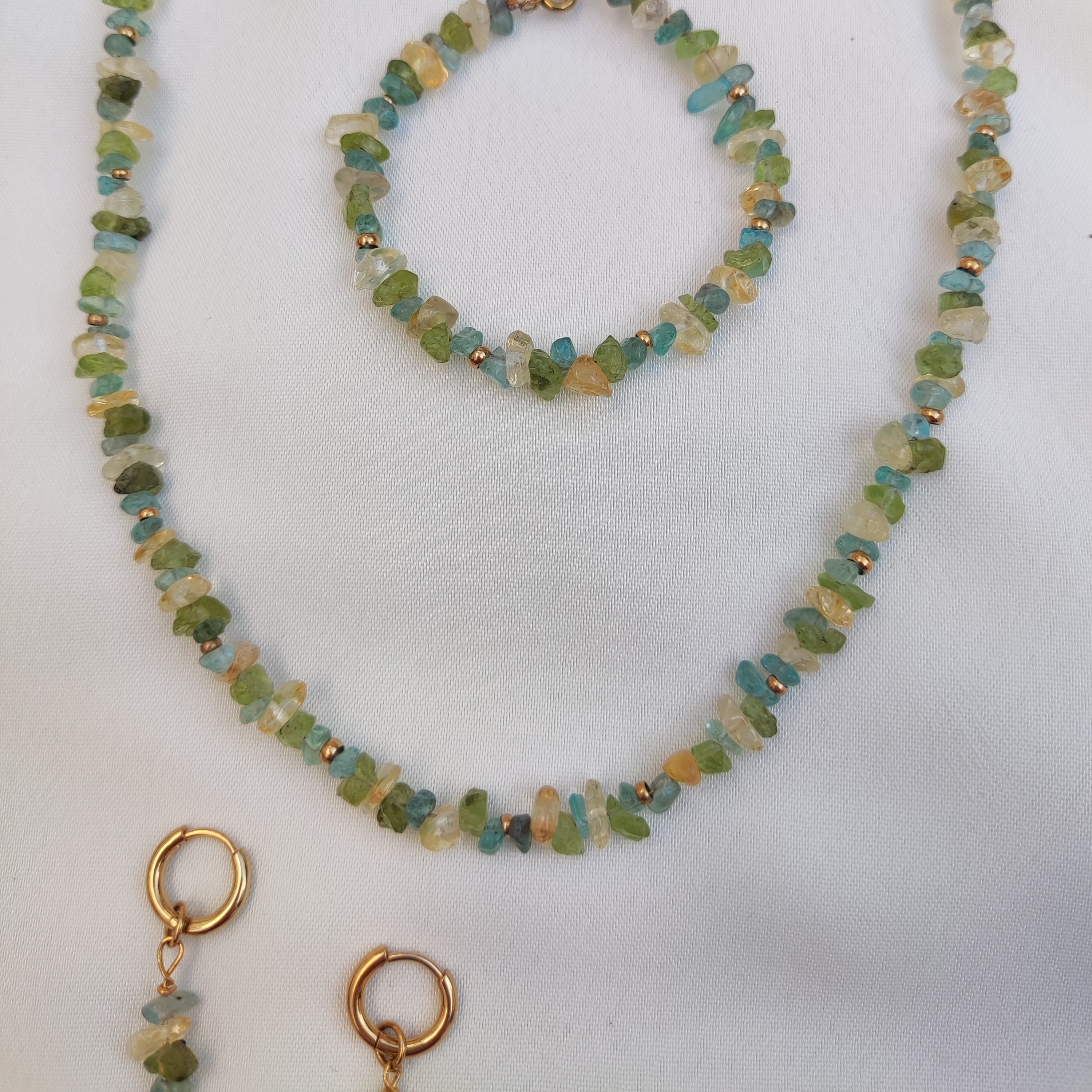 نیم ست ترکیبی توپاز،زبرجد،سیترین