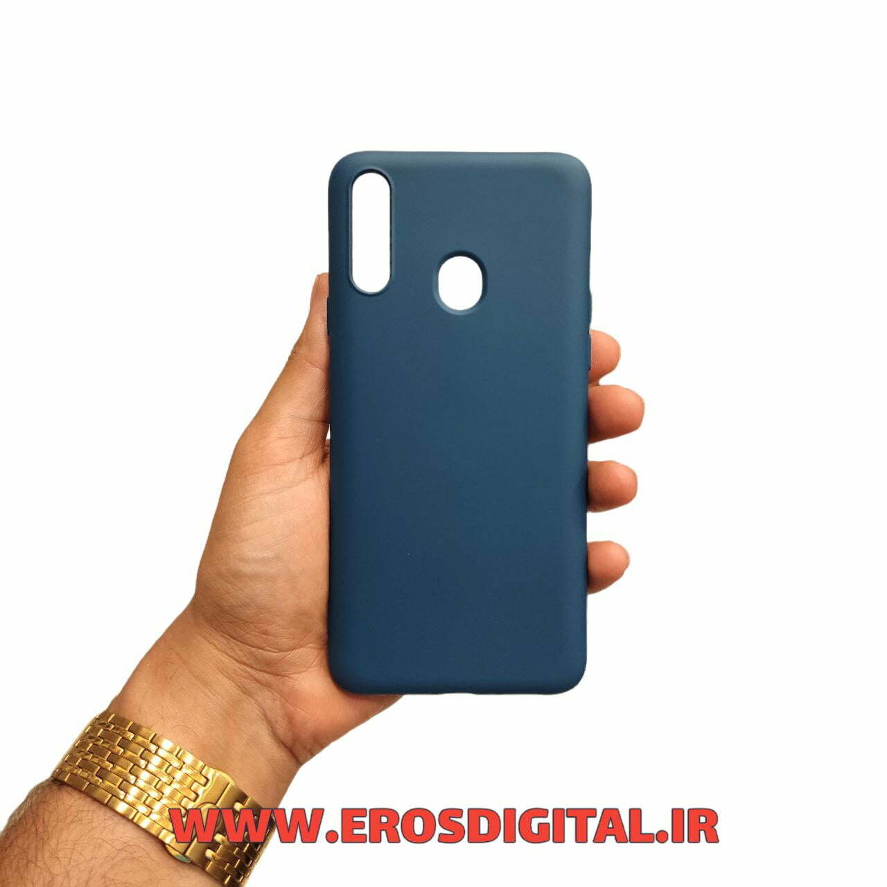 قاب گوشی A20s طرح سیلیکونی زیر بسته - زرد