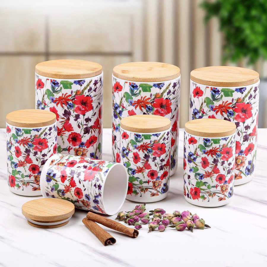 پاسماوری 7 پارچه گلدار چینی