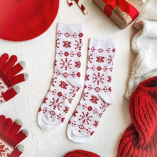 جوراب نیم ساق مدل دونه برف