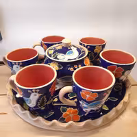 ست پذیرایی چای خوری شش نفره دستساز