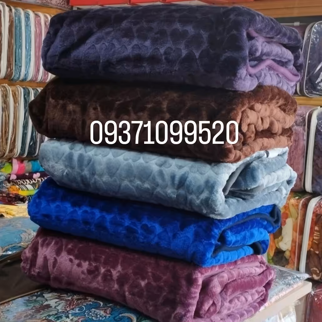 پتو نرمینه دونفره مدل نگین ساکدار براق و لطیف طرح برجسته قلب رنگهای متنوع
