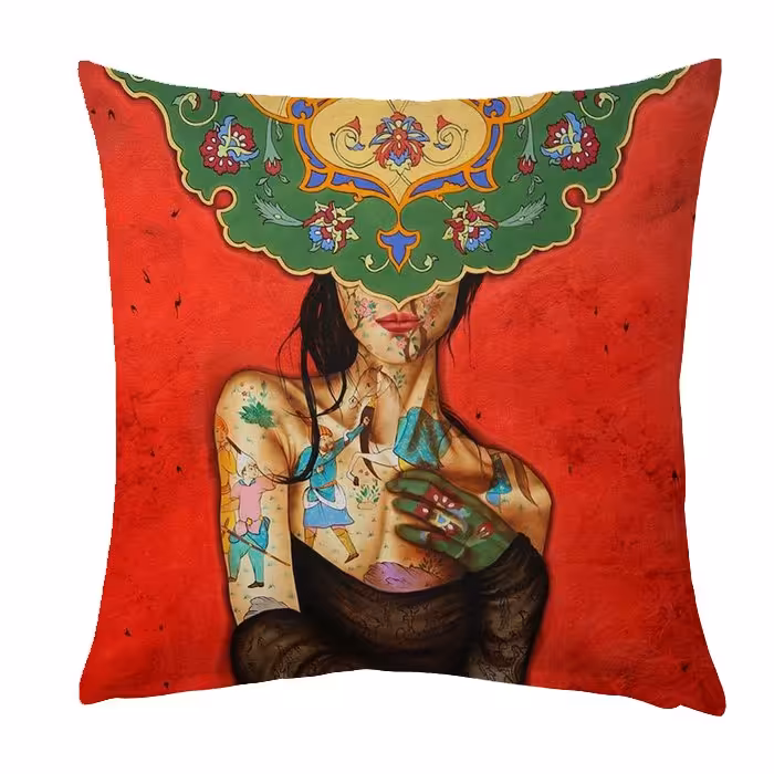 کاور کوسن کراس‌ماه طرح آنیما سایز 30 در 30 سانتی کد c2023