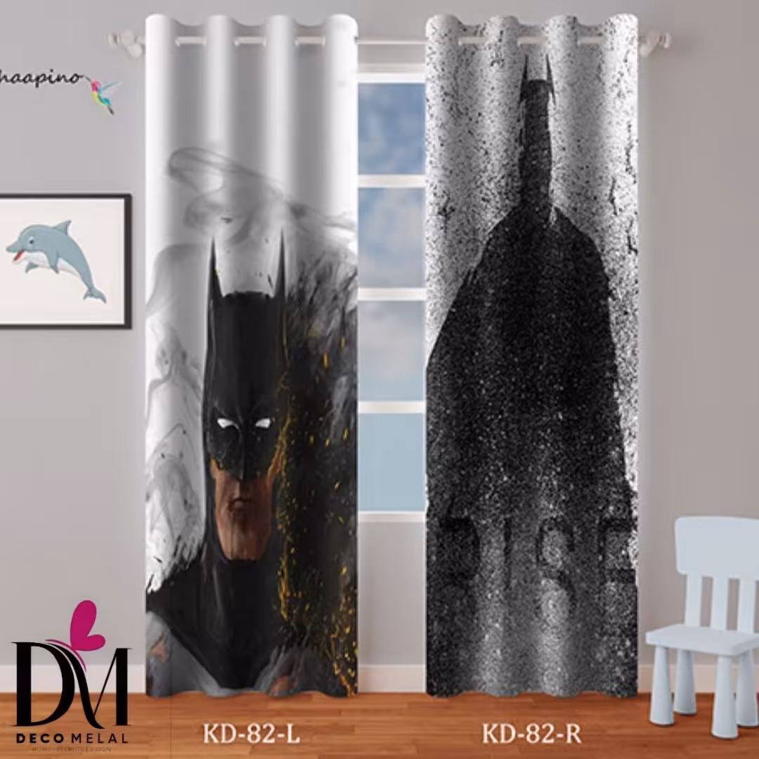 پرده  طرح بتمن دوقواره  کد     KD  82  R  و  KD 82 L