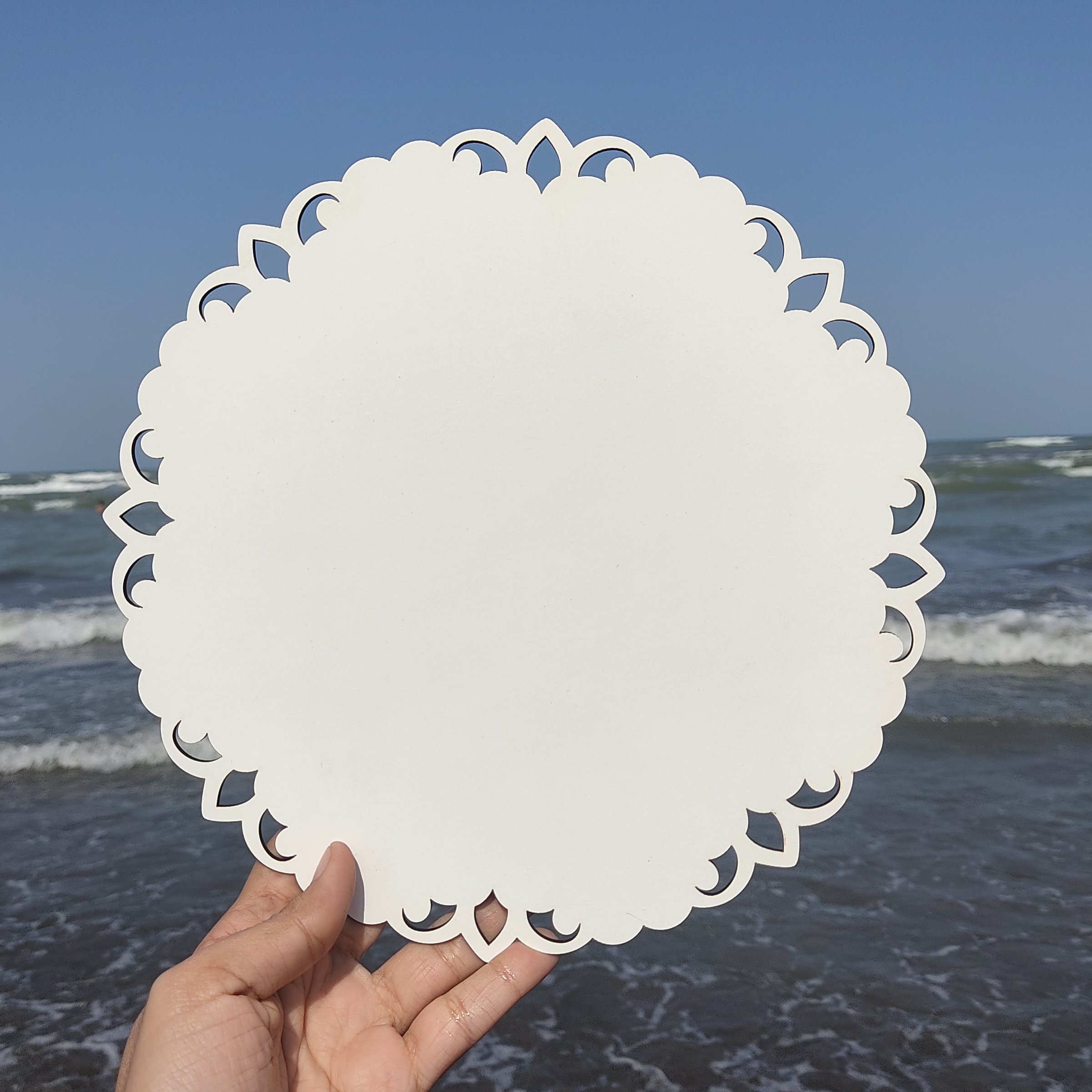 سینی کیک mdf سایز 20 طرح اسلیمی2 (کد 10) تکرو روکشرمولیزر پک24 عددی