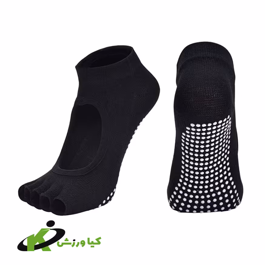 جوراب پیلاتس جلو باز 12جفتی