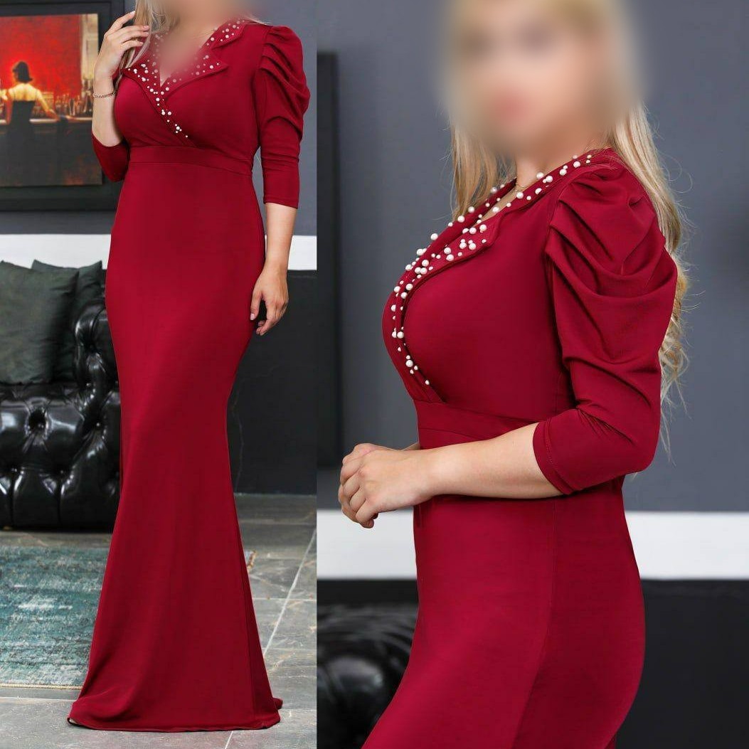 لباس مجلسی زنانه ماکسی فرمالیته نامزدی عقد ساقدوش مدل نورسا
