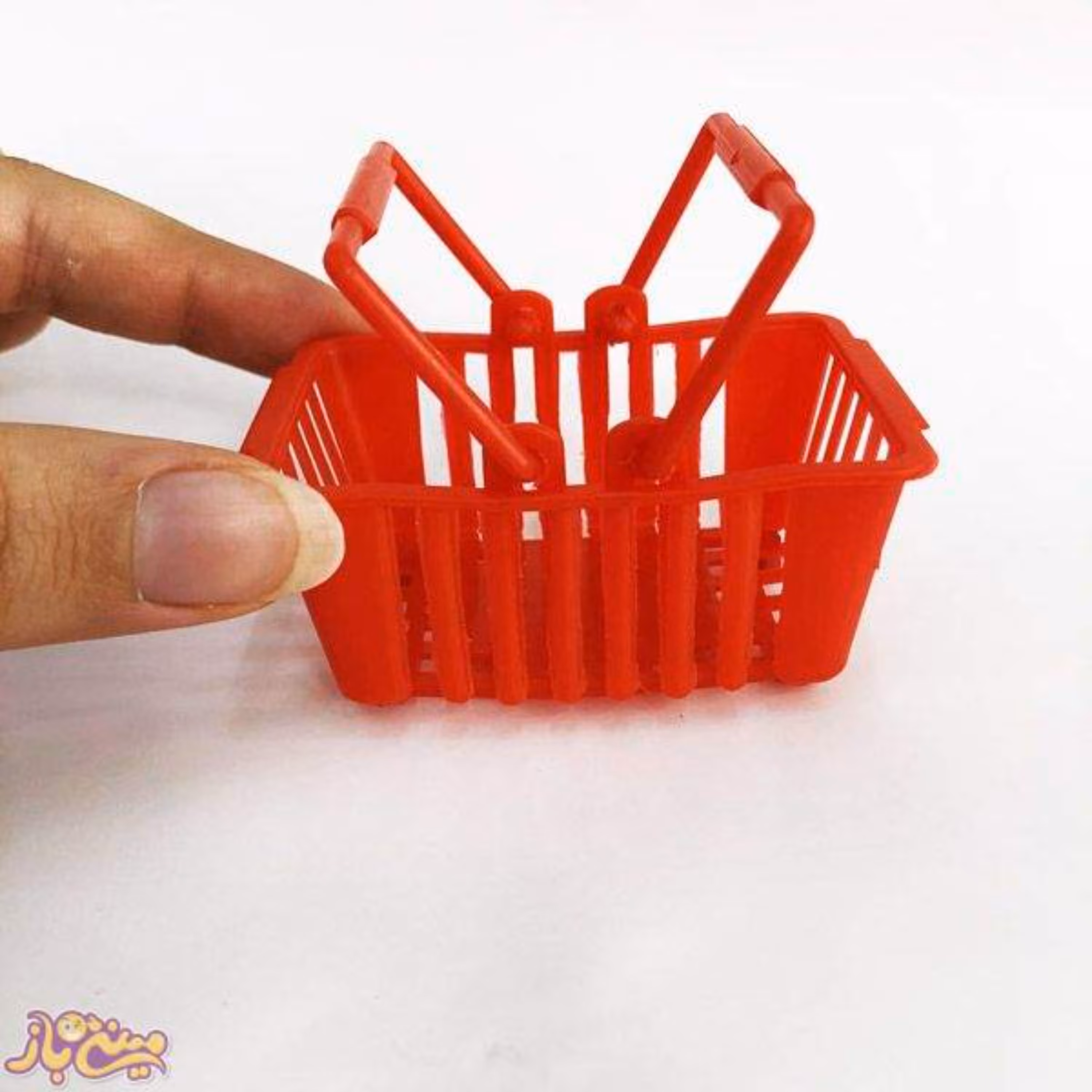 مینیاتوری سبد دسته دار  قرمز