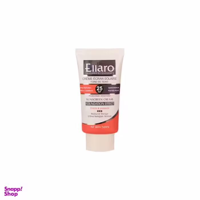 کرم ضد آفتاب الارو (Ellaro) مدل Protection Moyenne با SPF25 حجم 40 میلی‌‌ لیتر