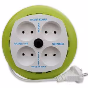 چند راهی برق جمع شو ای بی زد  مدل 42300410R                     سایز 10m