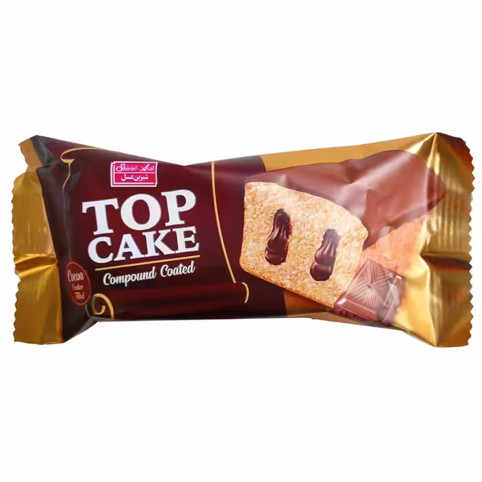 تاپ کیک مغزدار کاکائویی با روکش کاکائو شیرین عسل - 60 گرم بسته 20 عددی