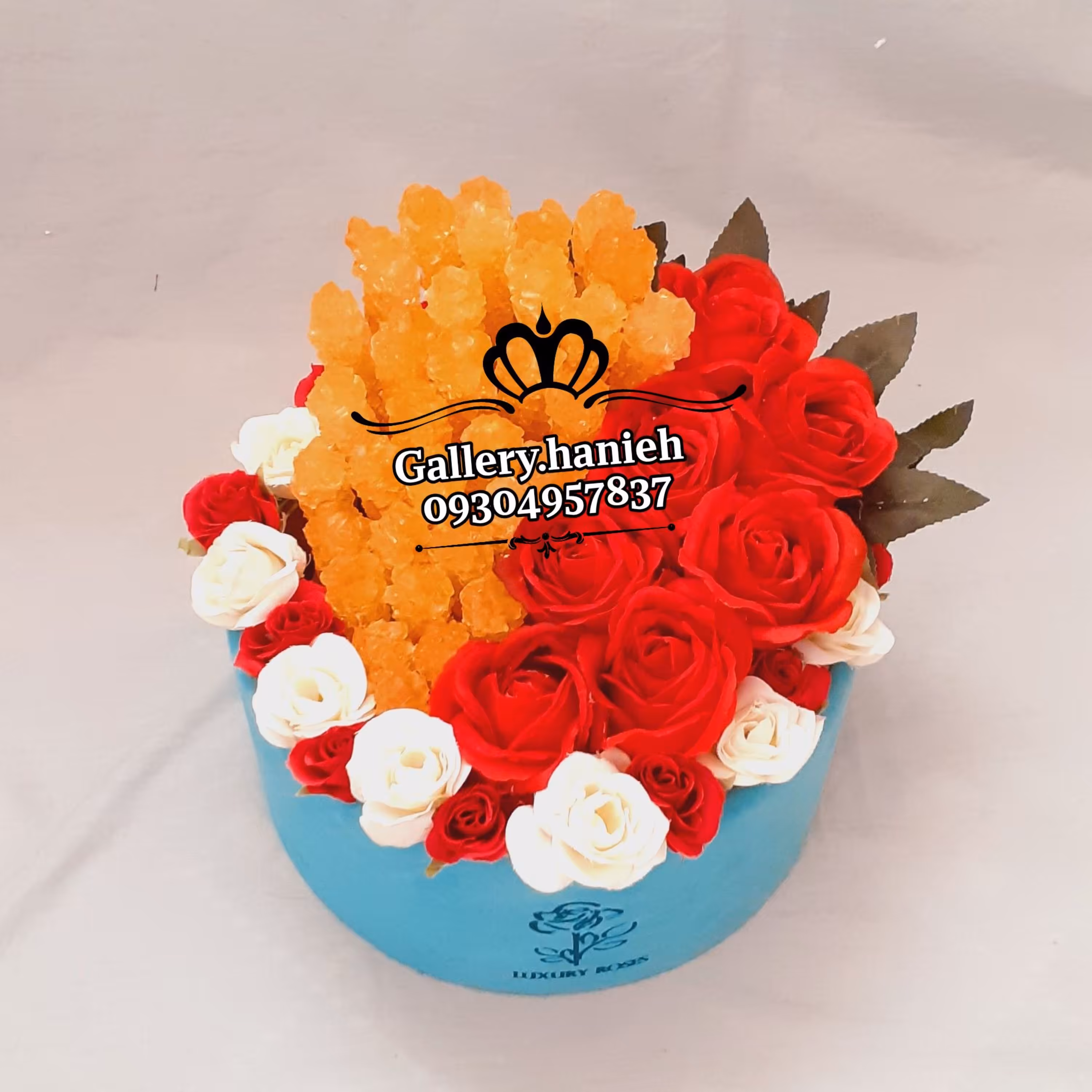 باکس گل و نبات در تنوع رنگی و مدل ویژه نامزدی و عقد عروسی 