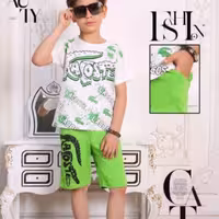 تیشرت شلوارک طرح هاوایی با طرح جذاب 