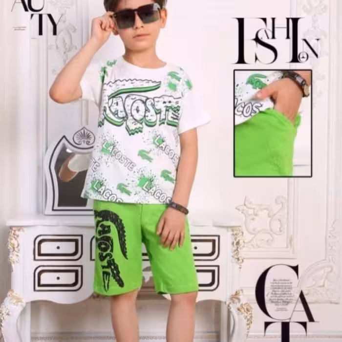 تیشرت شلوارک طرح هاوایی با طرح جذاب 