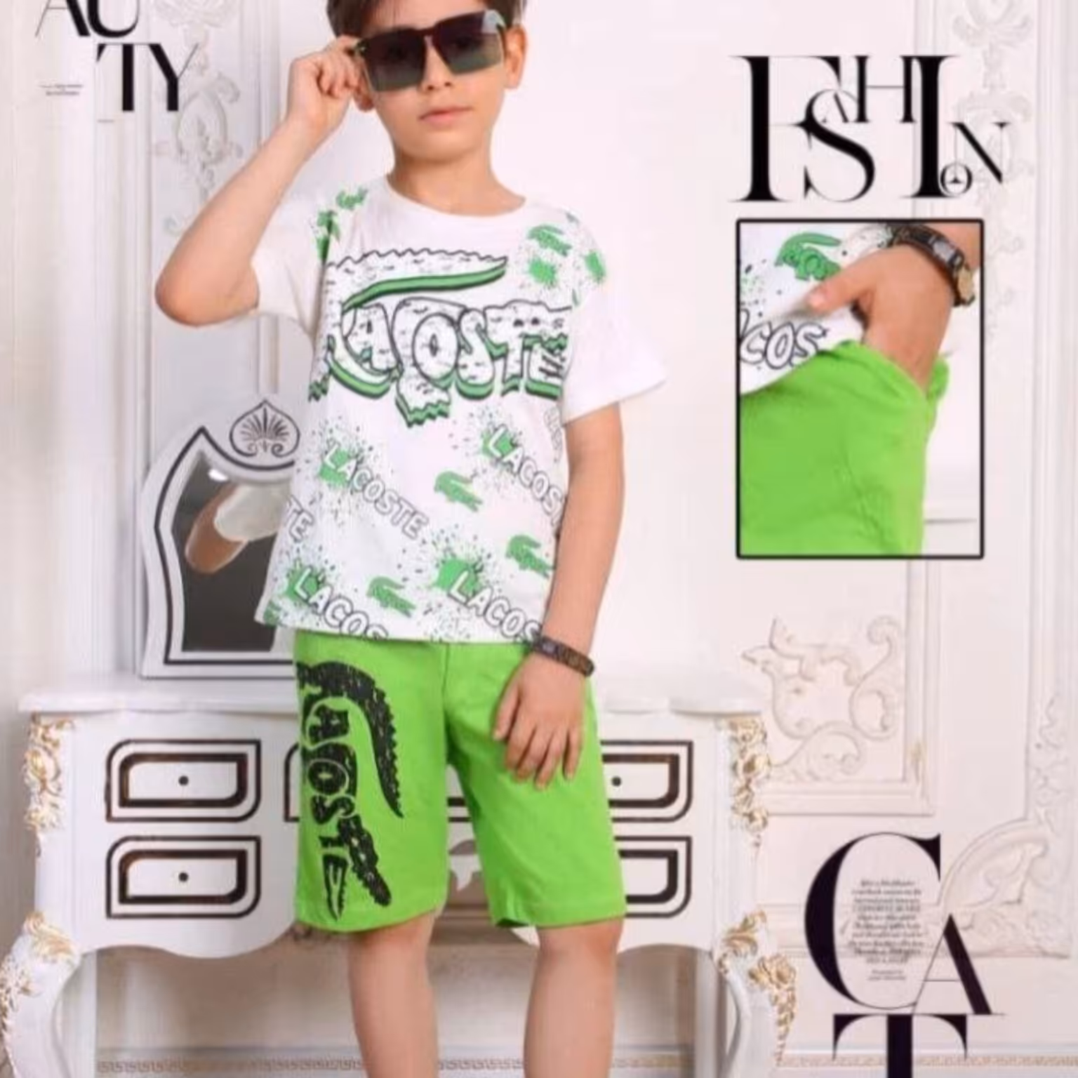 تیشرت شلوارک طرح هاوایی با طرح جذاب 