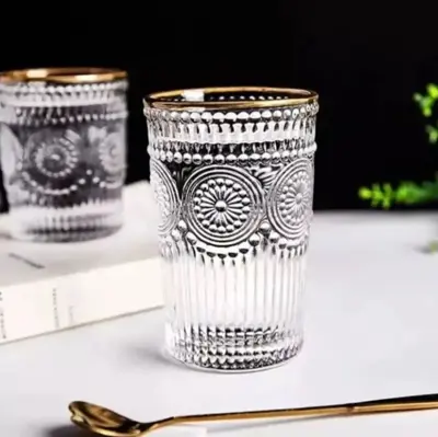 لیوان زاراهوم لب طلایی با کیفیت و وارداتی دست 6 عددی