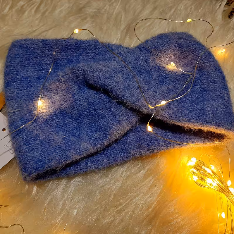 هدبند توربان  زنانه بافت مارک اکسسوری رنگ آبی جنس نرم و راحت