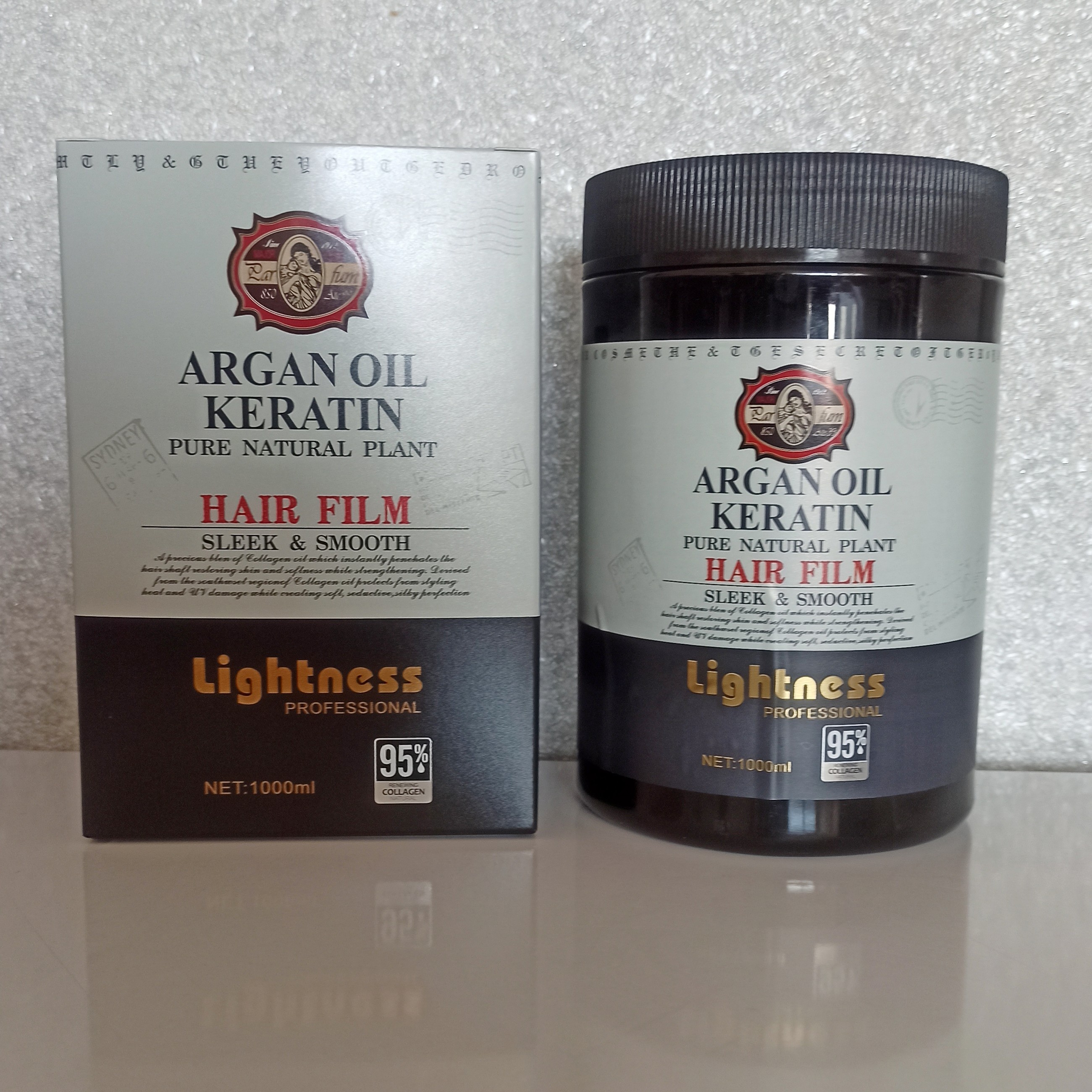 ماسک مو آرگان کراتین برند لایتنس Lightness حجم 1000 میل