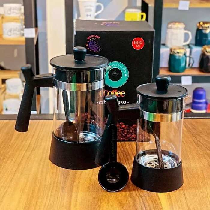 فرنچ پرس و دمنوش ساز پیرکس طرح عصایی تک نفره