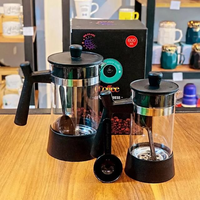 فرنچ پرس و دمنوش ساز پیرکس طرح عصایی تک نفره