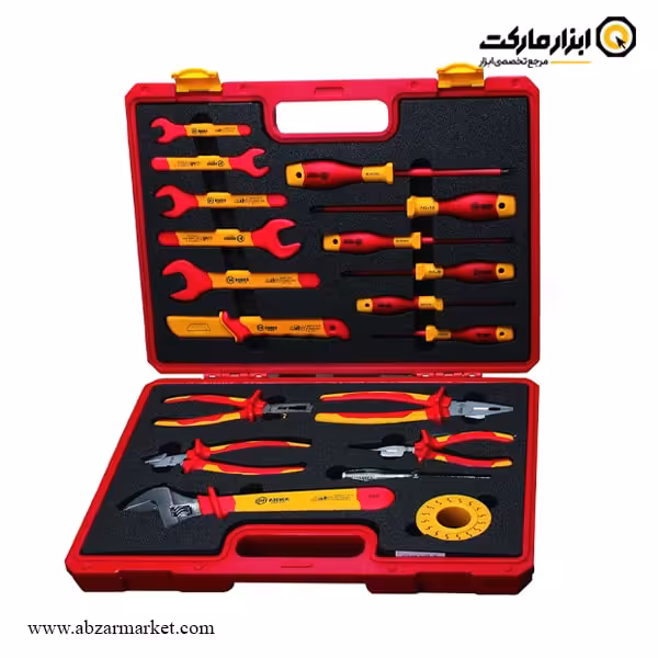 جعبه ابزار عایق برق فشار قوی بوهر با لوازم 19 عددی مدل 0200309