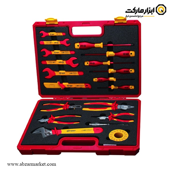 جعبه ابزار عایق برق فشار قوی بوهر با لوازم 19 عددی مدل 0200309