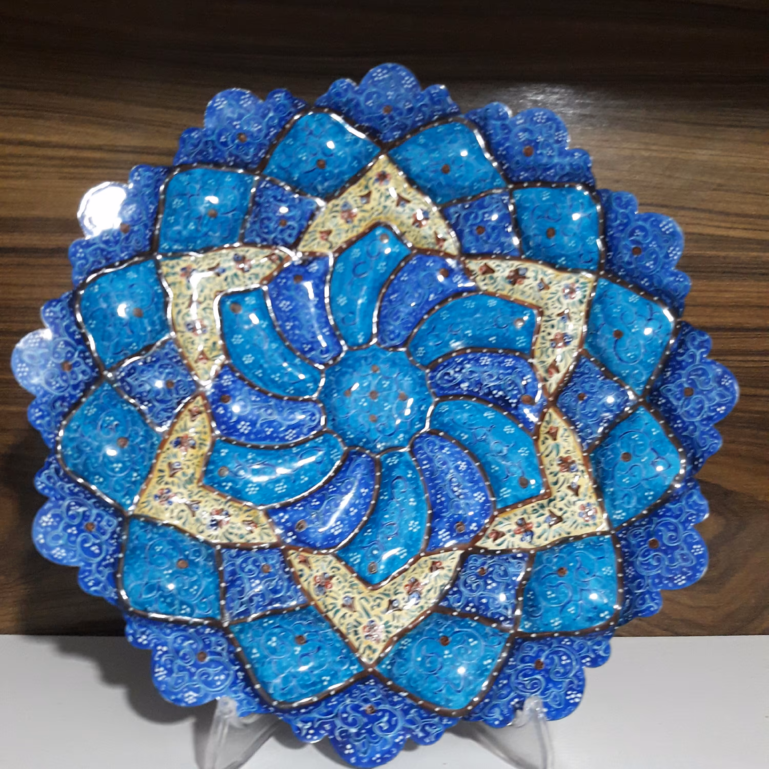  دیوار کوب میناکاری معرق  مسی قابل شستشو 25 سانتی 