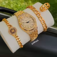 ست ساعت زنانه دو دستبند و انگشتر فقط ست فروخته میشه