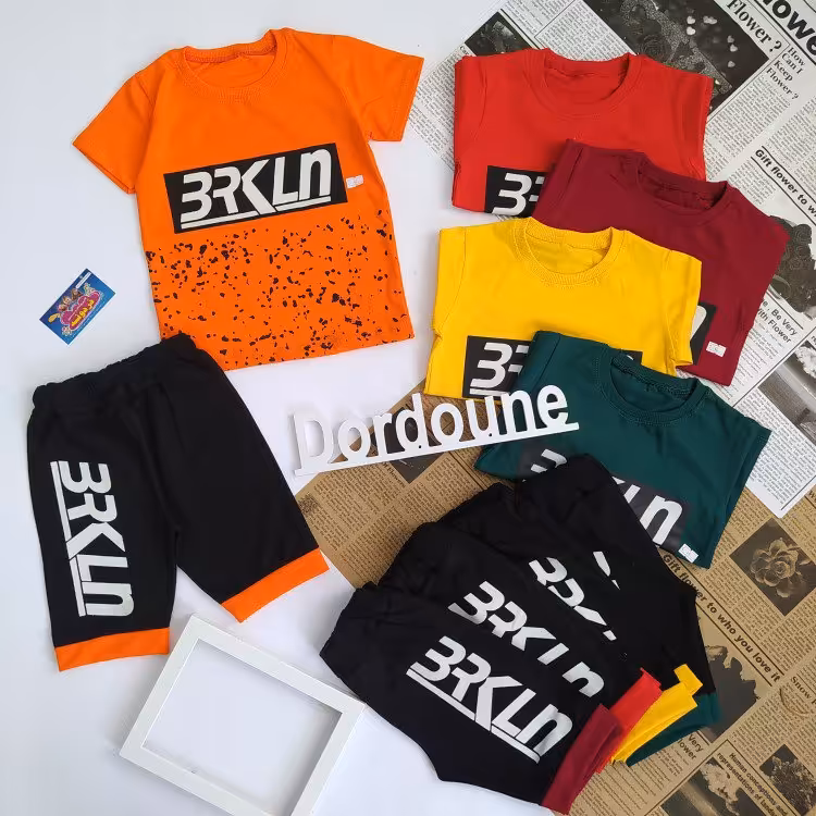 ست پسرانه تیشرت و شلوارک نرم و راحت 