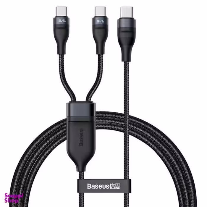 کابل 1 به 2 USB-C باسیوس مدل ONE FOR TWO طول 1.5 متر