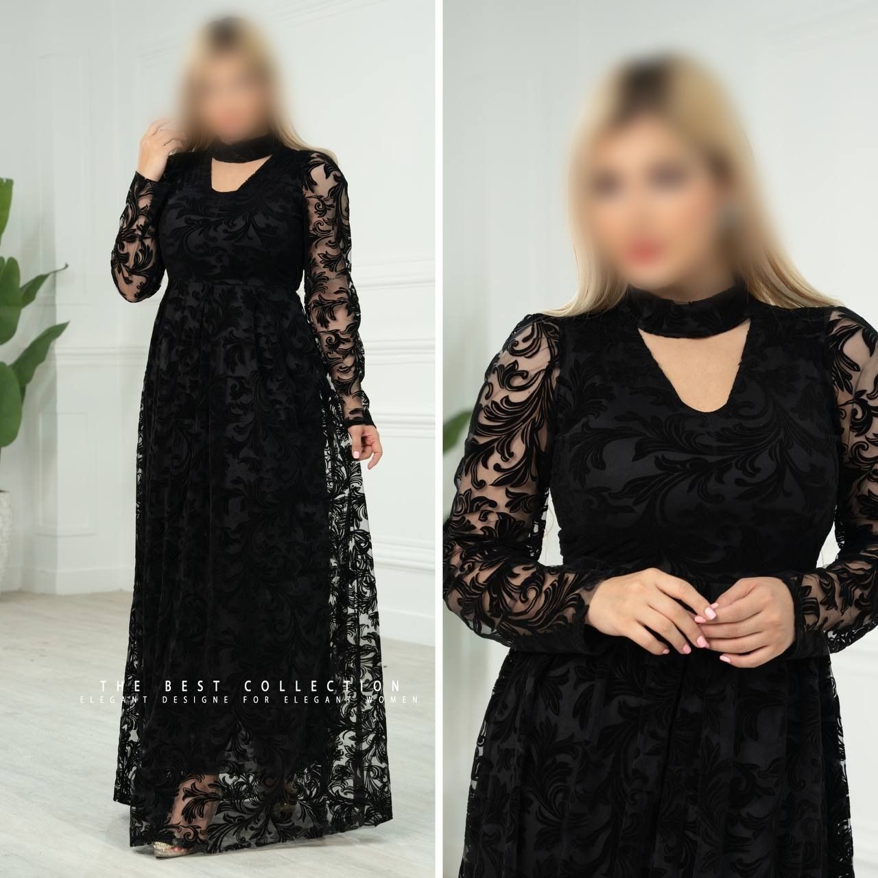لباس مجلسی و پیراهن بلند زنانه جنس فلوک کره ای سایز 38 تا52