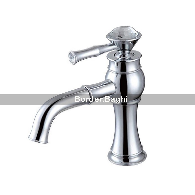 شیر روشویی سیتکو مدل نگین دار کروم پایه کوتاه