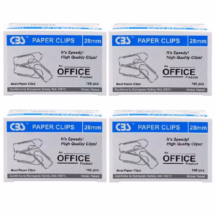 گیره کاغذ سی بی اس مدل JM128 بسته 400 عددی