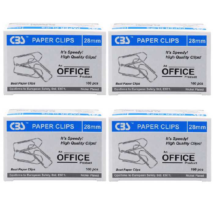 گیره کاغذ سی بی اس مدل JM128 بسته 400 عددی