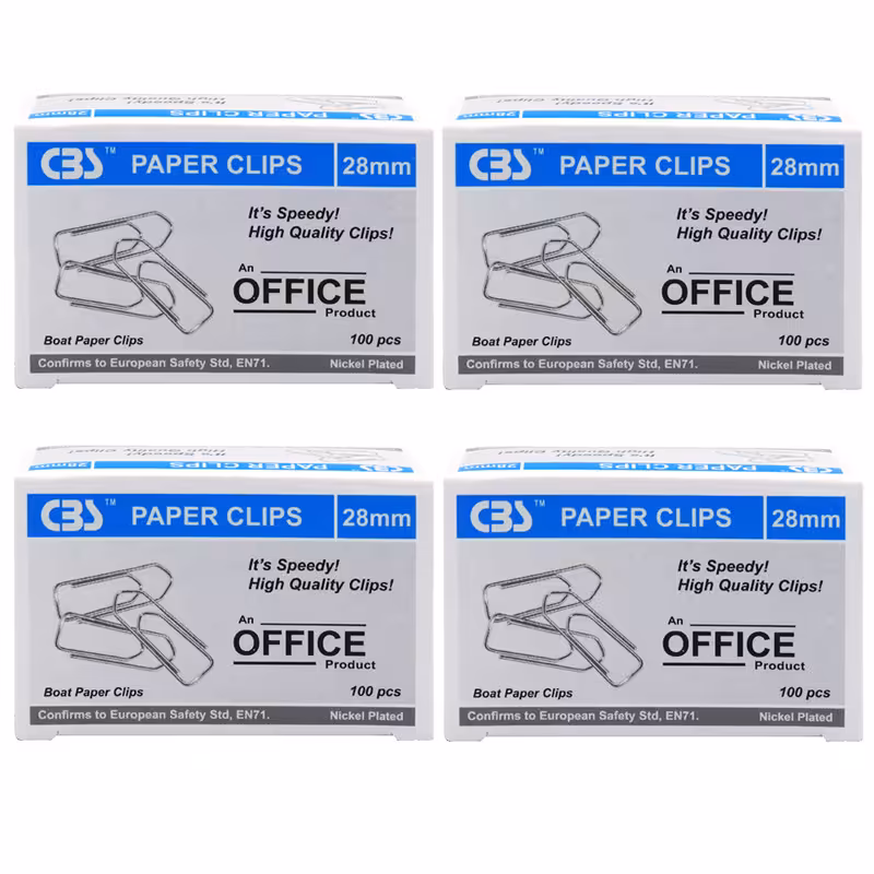 گیره کاغذ سی بی اس مدل JM128 بسته 400 عددی