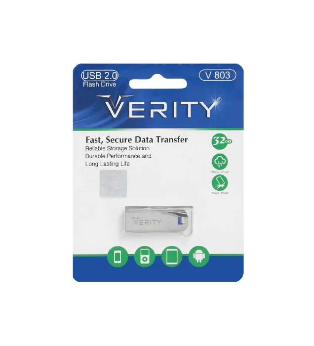 فلش مموری وریتی مدل V803 ظرفیت 32 گیگابایت نقره ای