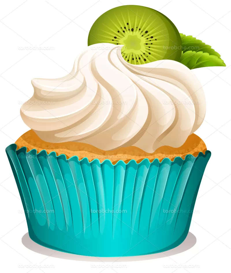 فایل وکتور کاپ کیک | گرافیک با طعم تربچه