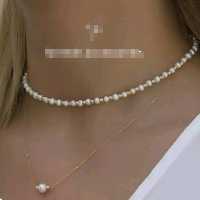 گردنبند دو لاین مروارید از نوع شل اصلا پوسته پوسته نمیشه زیورآلات بدلیجات اکسسوری گردنبند 