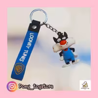 جاسویچی (جا کلیدی) سیلیکونی طرح گربه سیلوستر