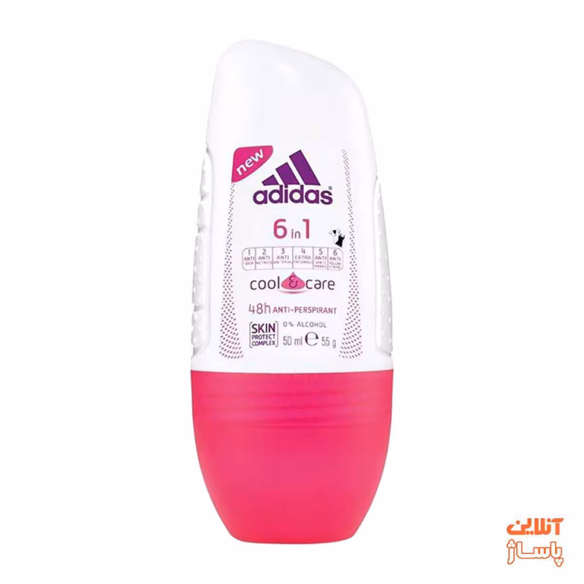 رول ضد تعریق زنانه آدیداس مدل 6in1 Cool And Care حجم 50 میلی‌ لیتر