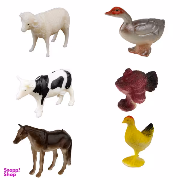 فیگور مدل حیوانات اهلی کد 2006-2 مجموعه 6 عددی
