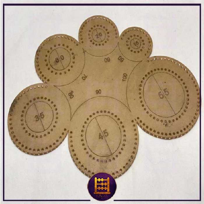 شابلون نشانه گذاری مدل ابری 6 دایره جنس پلکسی گلاس