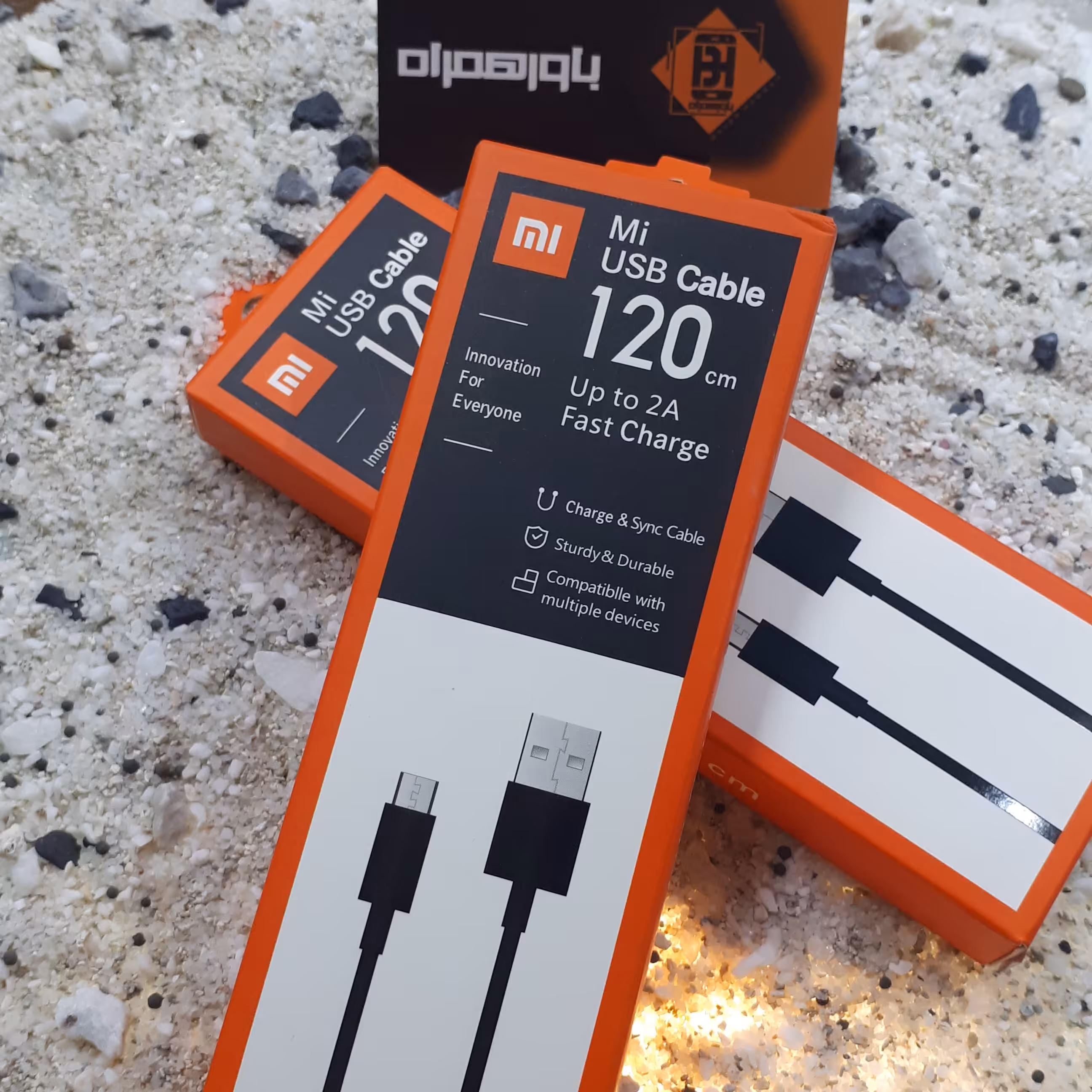 کابل شیائومی 2 آمپر فست شارژ یو اس بی به میکرو یک مترو بیست سانتی پک اصلی