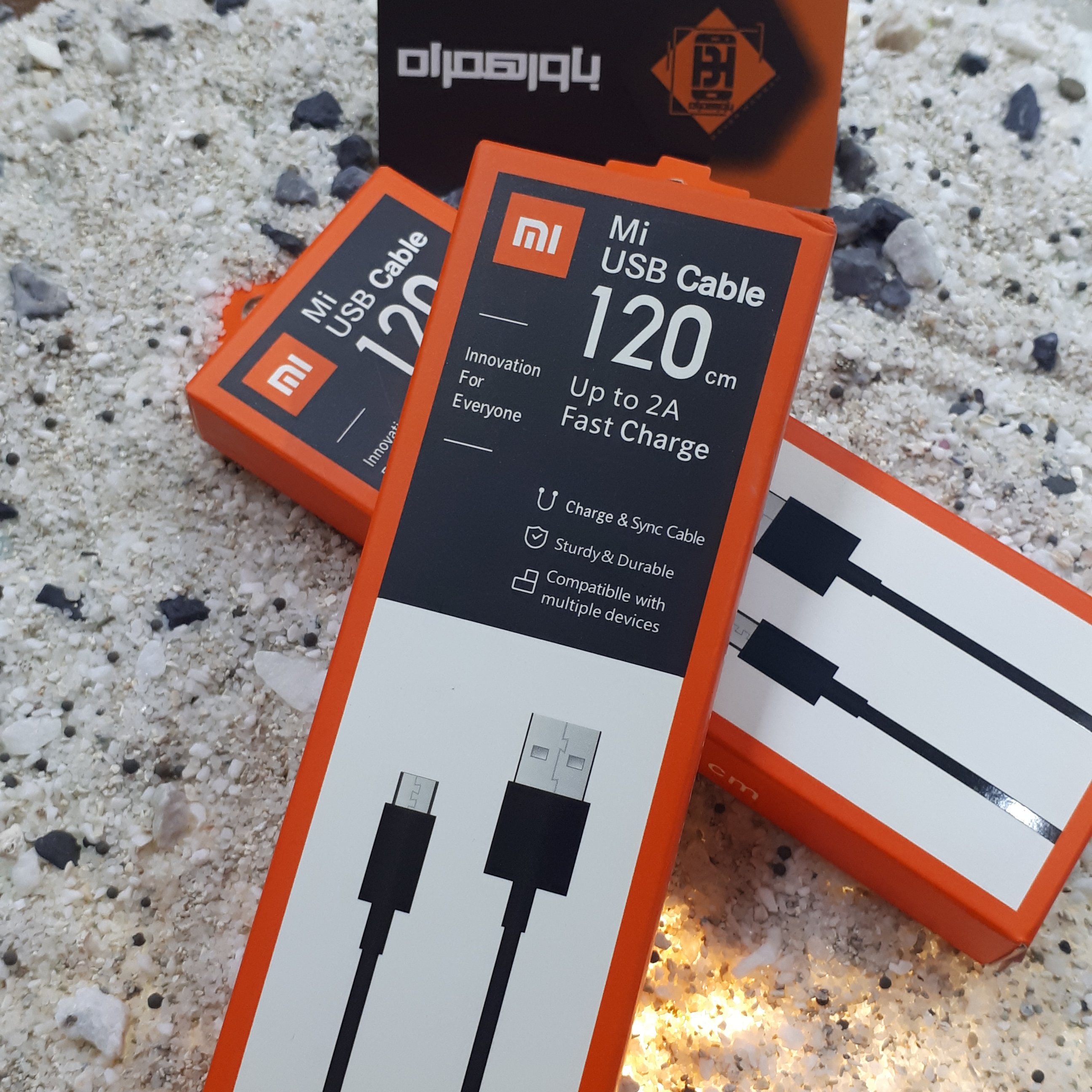 کابل شیائومی 2 آمپر فست شارژ یو اس بی به میکرو یک مترو بیست سانتی پک اصلی