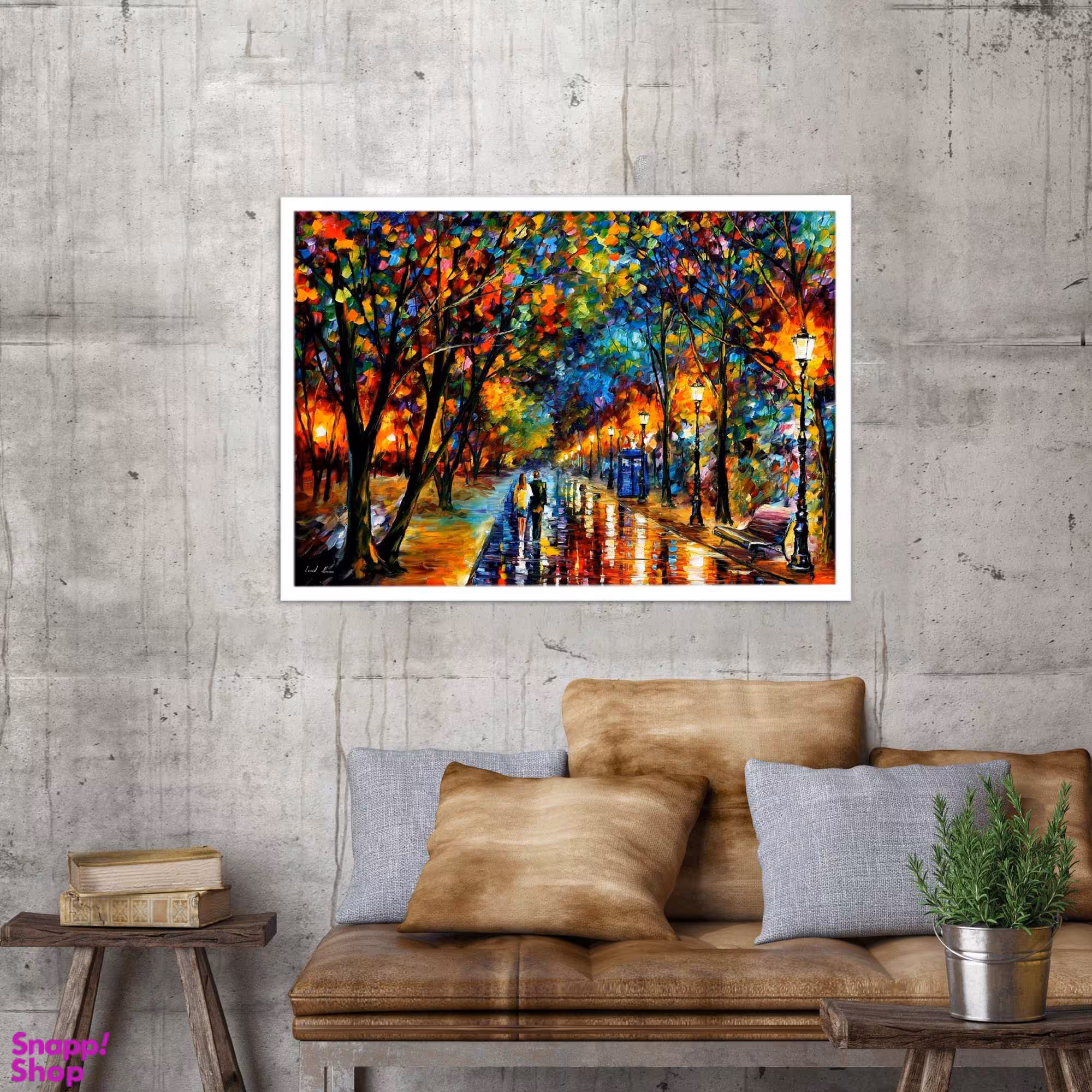 تابلو بکلیت طرح منظره مدل رنگ روغن مدل  W898