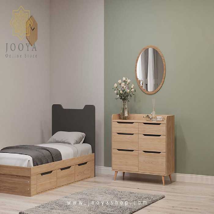 دراور ام دی اف شش کشو پایه چوبی اوتم مدل DR260