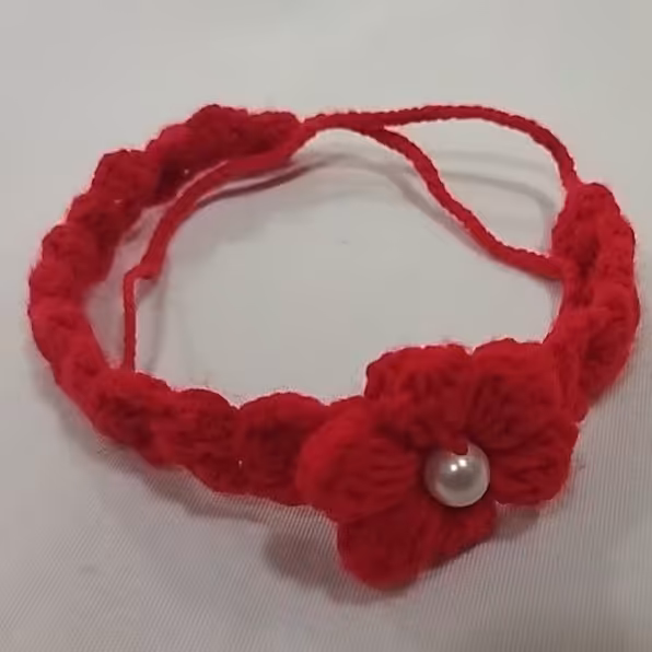 هدبند دخترانه بافتنی (دستبافت)