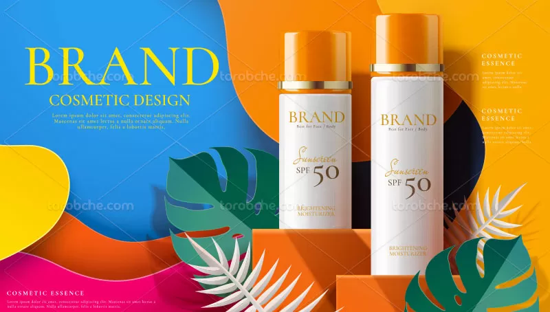 وکتور تبلیغاتی آرایشی | گرافیک با طعم تربچه