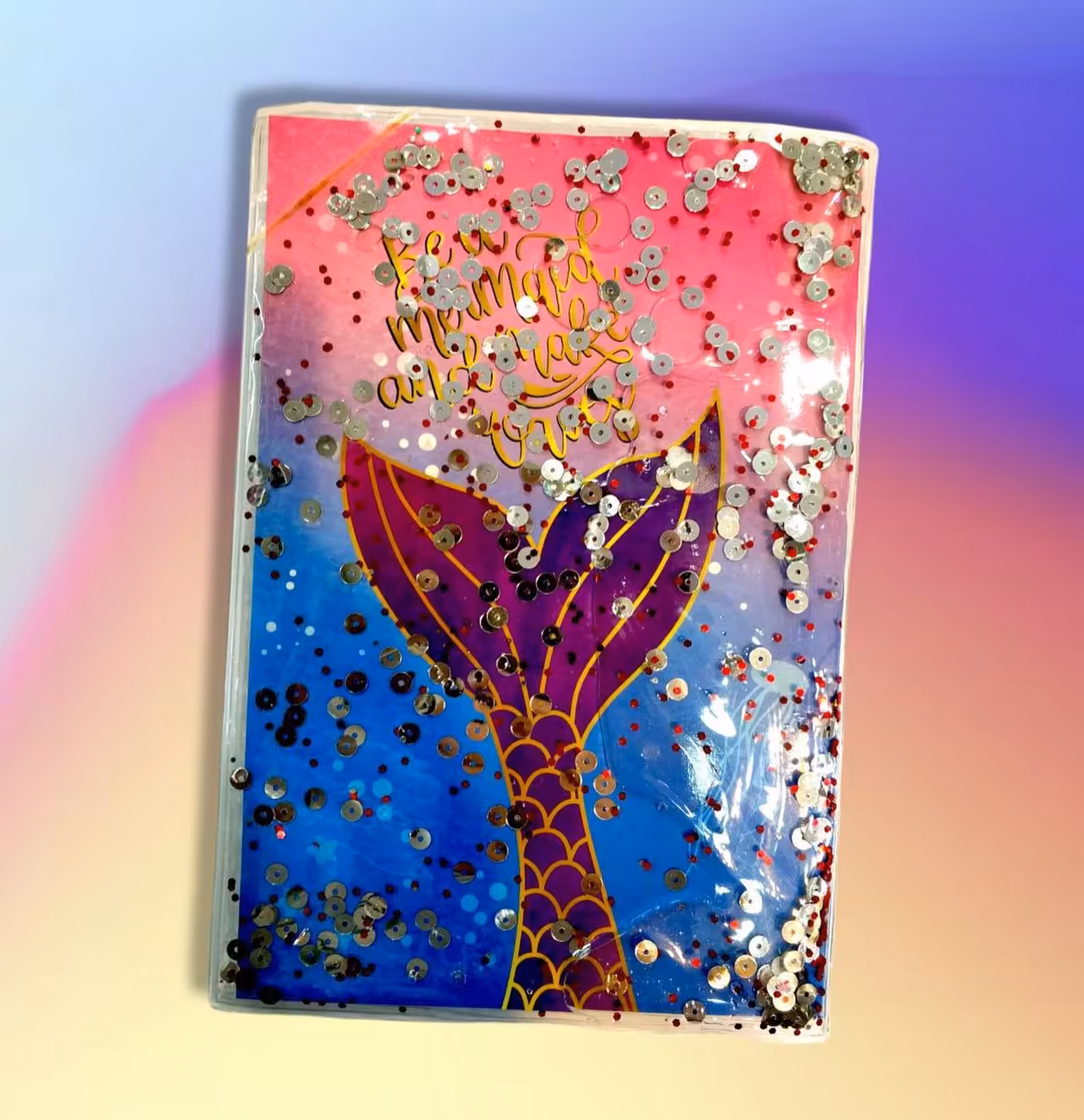 دفتر پولک دار سويل طرح دم پری دريايی و عروس دريايی کد 004