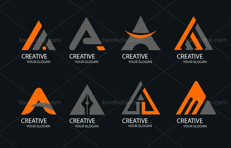 لوگوی حرف A لاتین | گرافیک با طعم تربچه